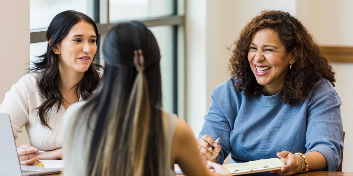 two teachers in a meeting